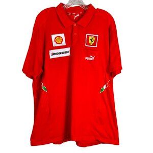 Puma Official Supplier Scuderia Ferrari Collection Red Shirt Size XXL‎